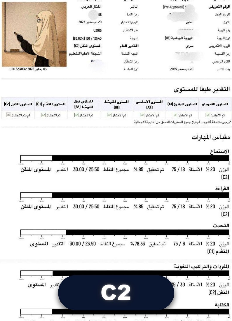 at-Tanall sertifikati · C2