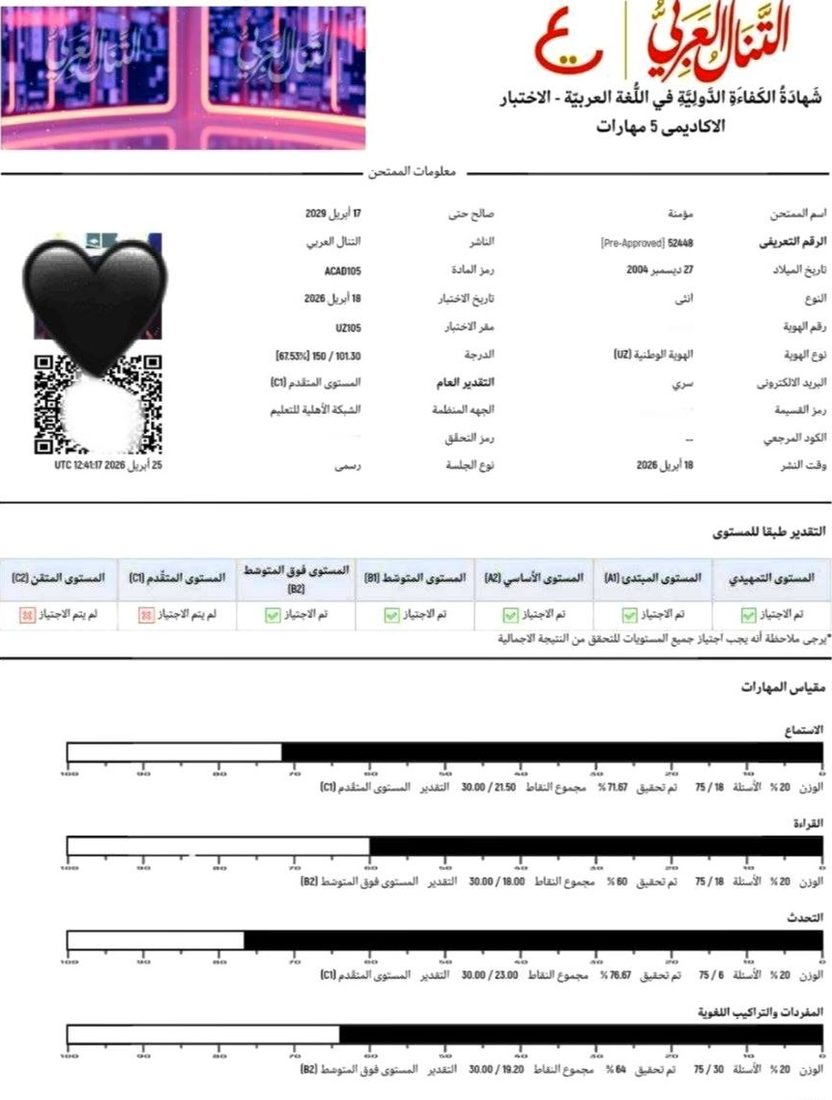 at-Tanall sertifikati · C1